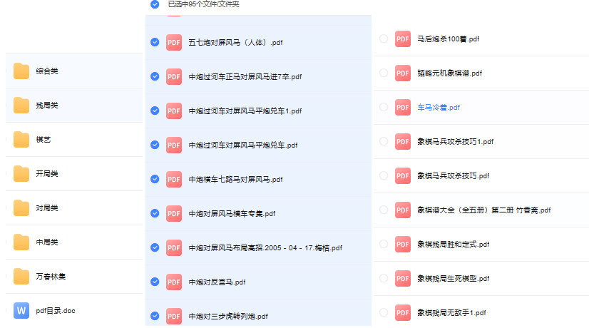 中国象棋棋谱大全 463册